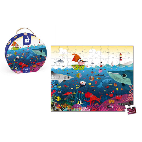 Round Suitcase Puzzle Underwater World