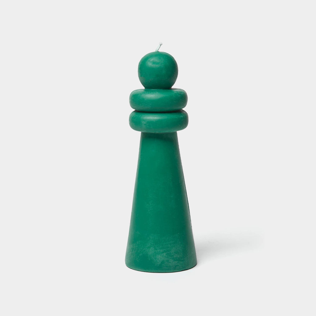 Spindle Candle Con - Green