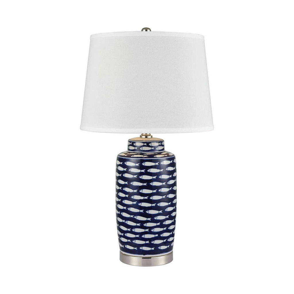 Azul Baru 27'' High 3-Way 1-Light Ceramic Fish Table Lamp