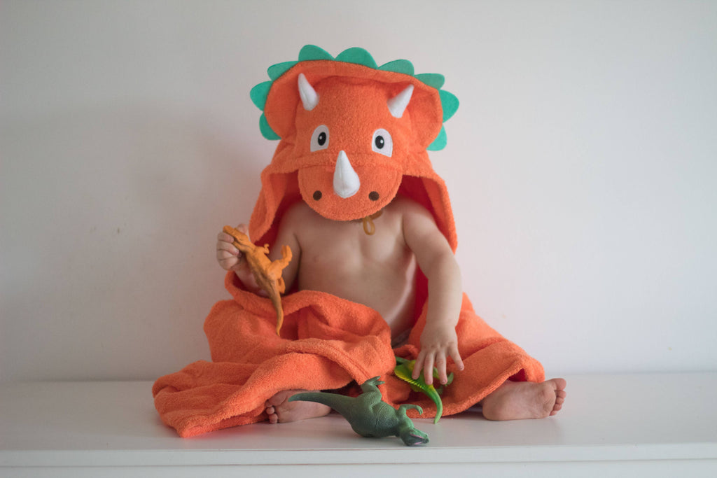 Triceratops Hooded Towel