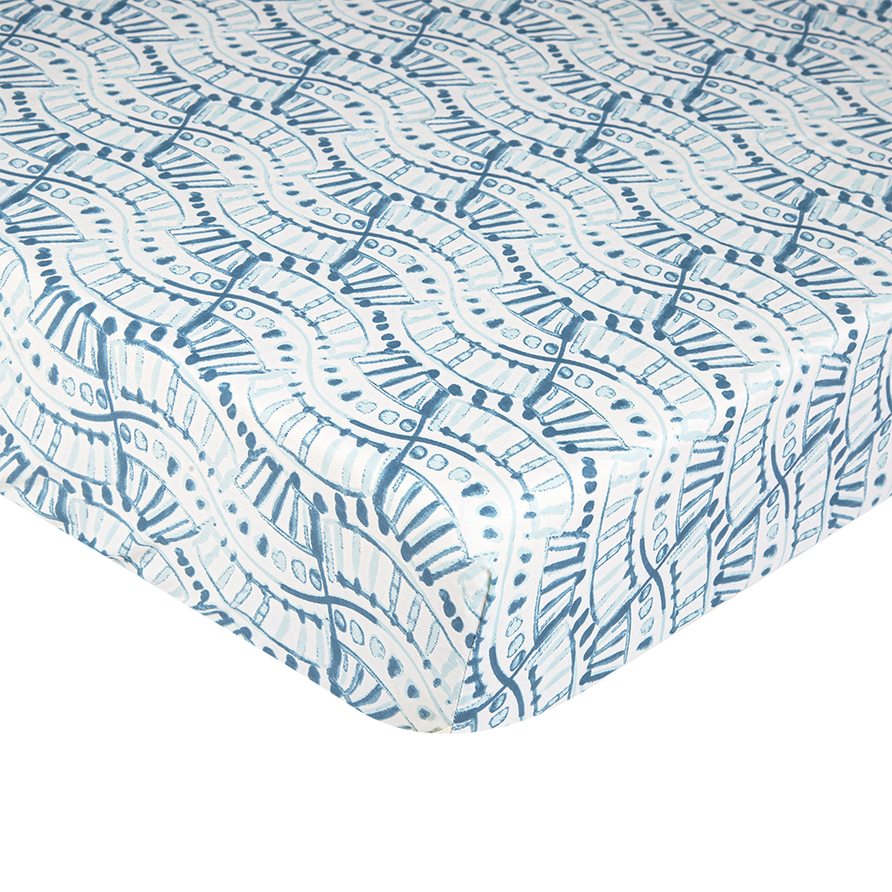 Caspian Crib Sheet (Indigo)