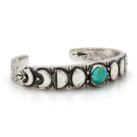 Moon Phases Cuff Bracelet | Turquoise