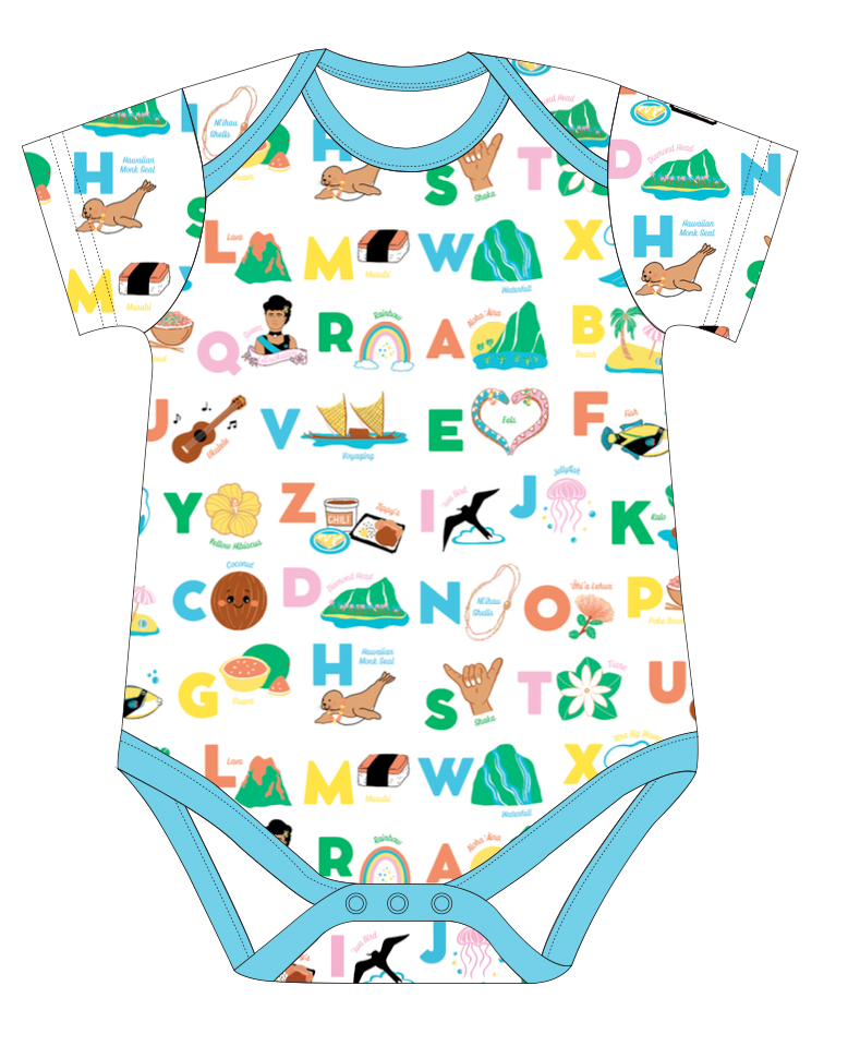 Hawaiʻi Kine ABCs Onesie