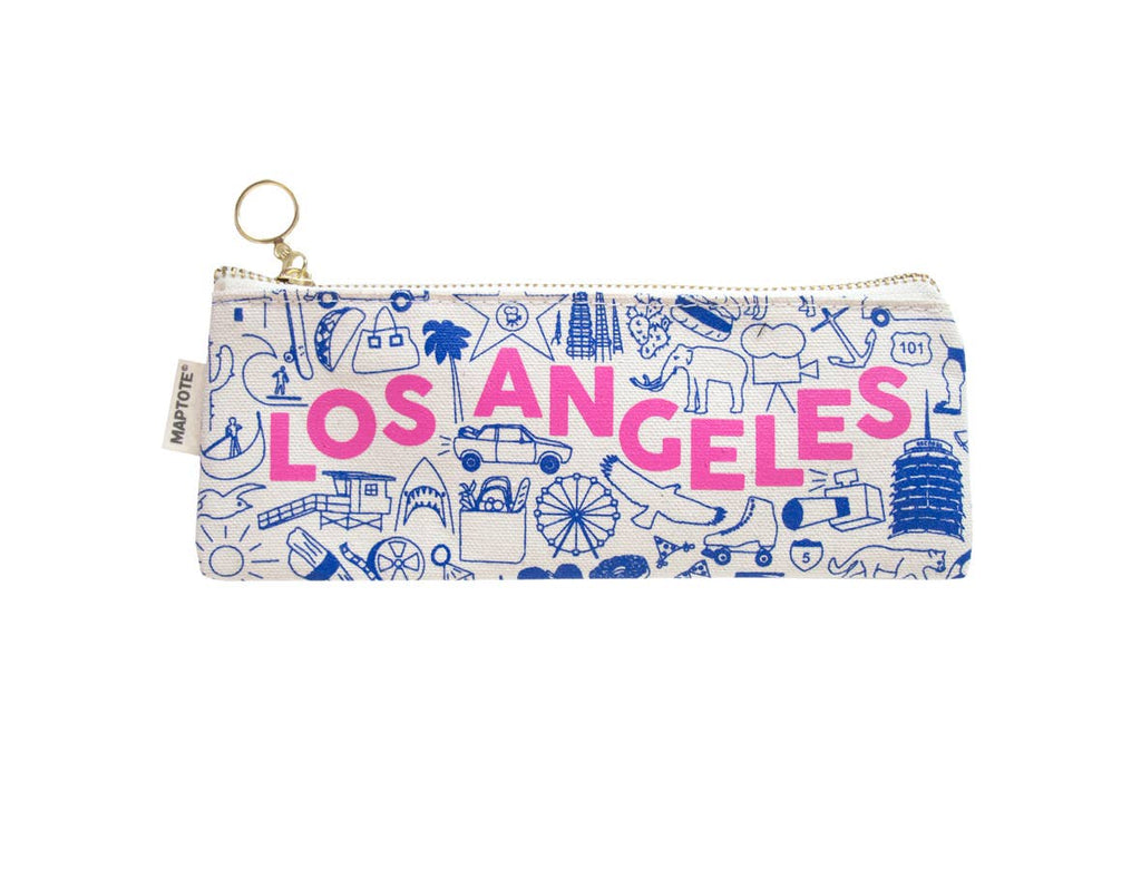 Los Angeles Pencil Pouch: Natural