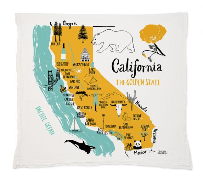 California Tea Towel