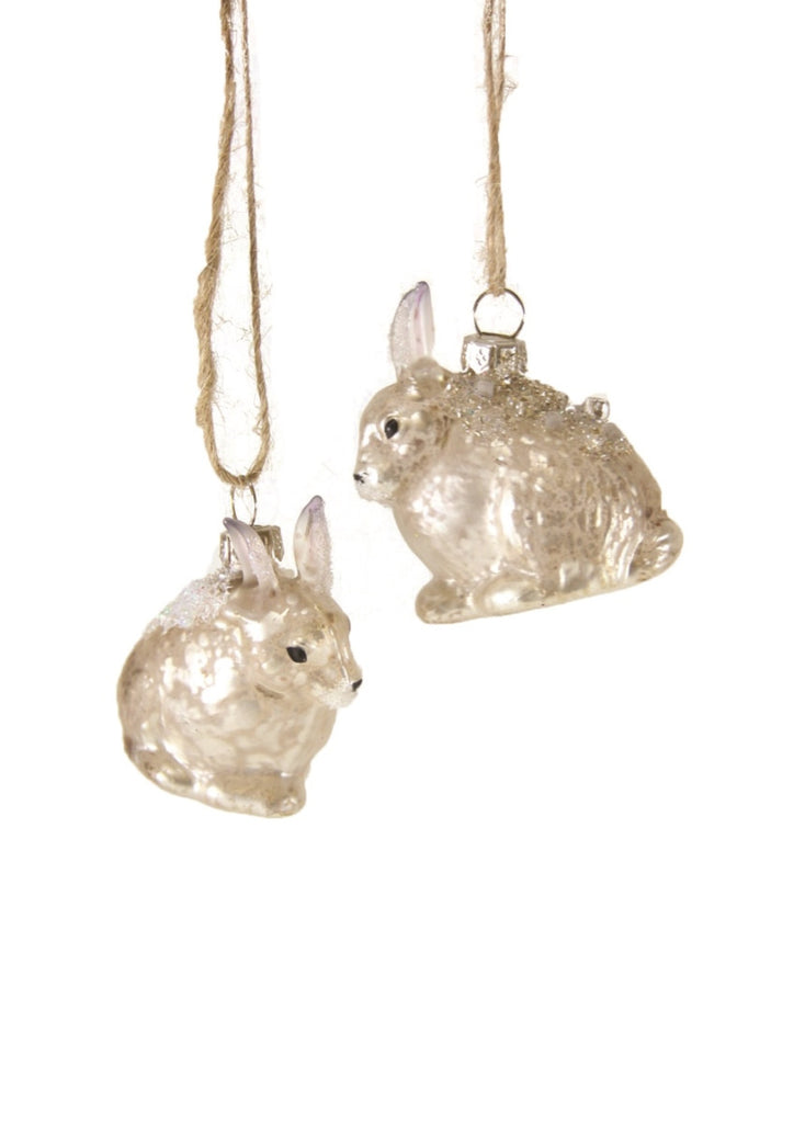 Arctic Hare Mercury Glass Holiday Ornament