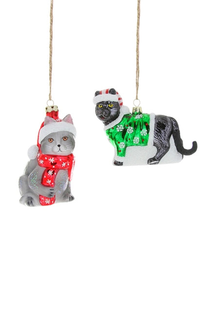 FESTIVE KITTY Christmas Ornament