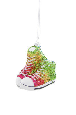 GLITTERED RAINBOW SNEAKER Ornament