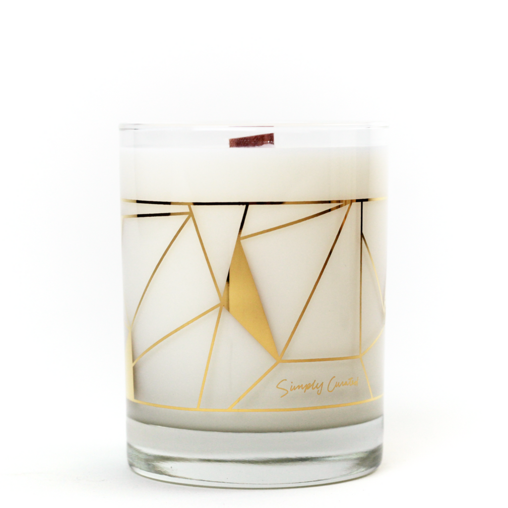 Oakmoss + Leather 22k Gold Soy Candle