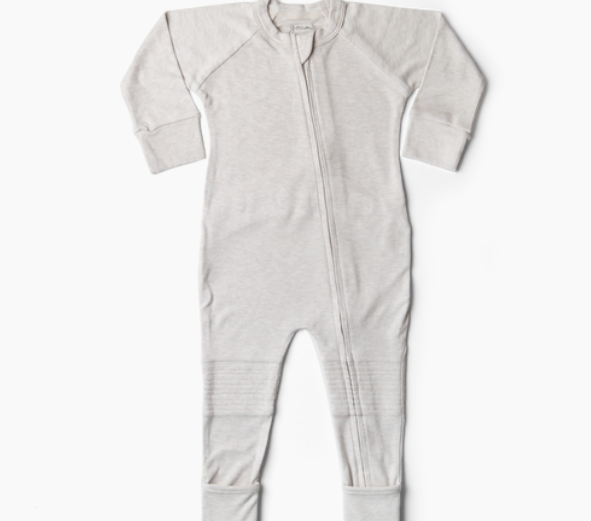 Bamboo Organic Cotton Sleep & Play Footie - Storm Gray