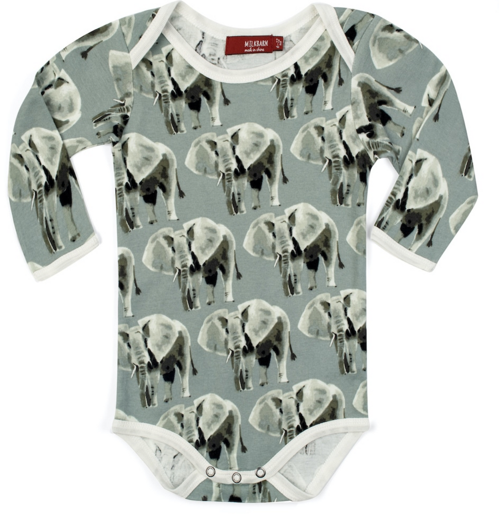 Grey Elephant Organic Onesie