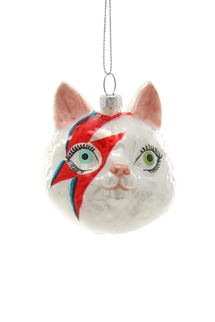 Meowie Bowie Holiday Ornament