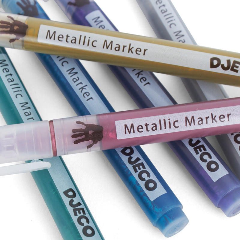 Set of 6 metallic markers