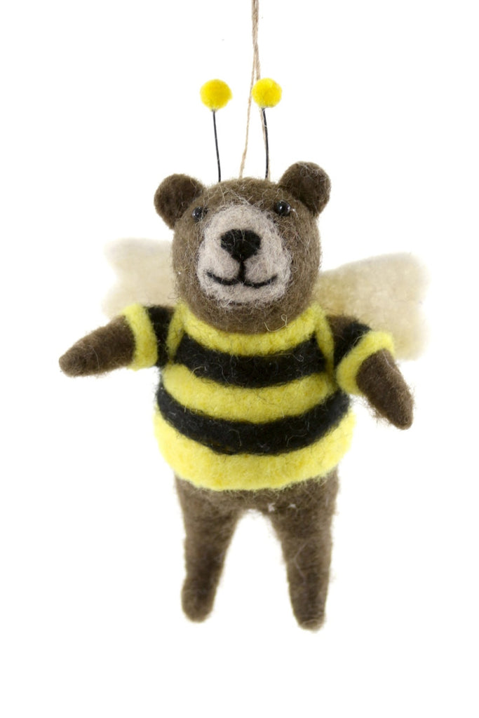 Bumble Bear Felt Holiday Ornament