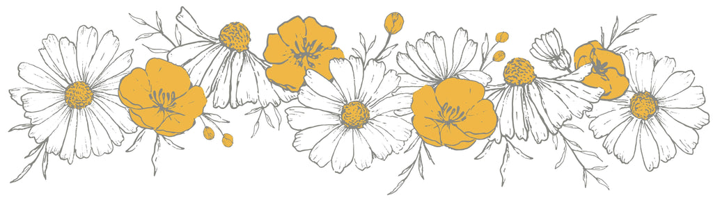 Chamomile Flower Braid Wall Decal