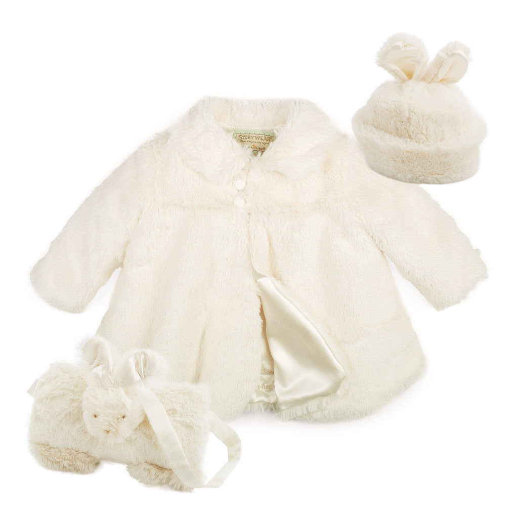 Glad Dreams Fur Coat Set - (Boxed): 12-18 mo