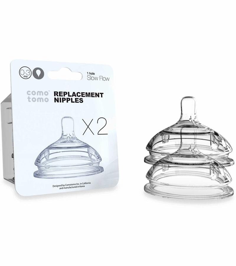 Comotomo Replacement Nipple 2-Pack - Slow Flow