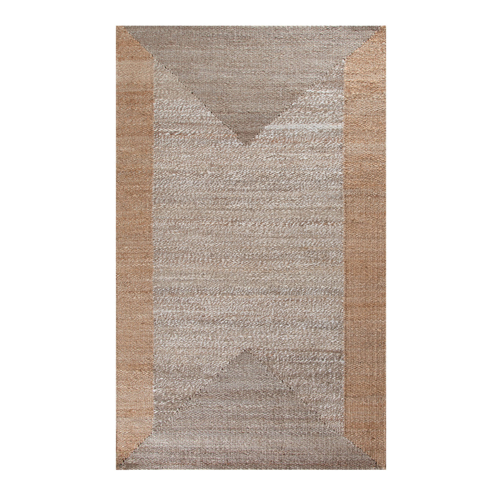 Eden Natural & Tan Jute Area Rug: 5" x 8"