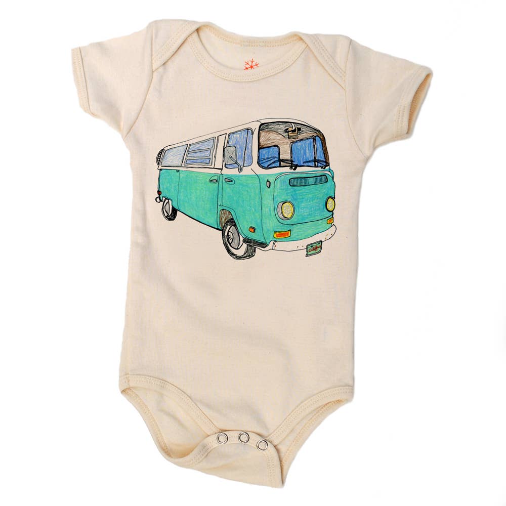 Venice Wheels - Natural Organic Onesie