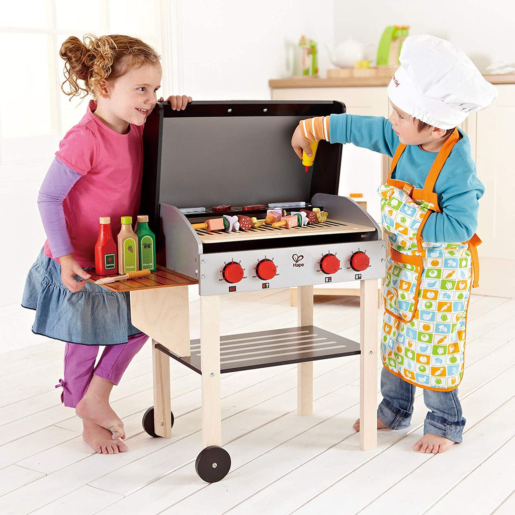 Gourmet Grill and Shish Kabob Wooden Play Kitchen