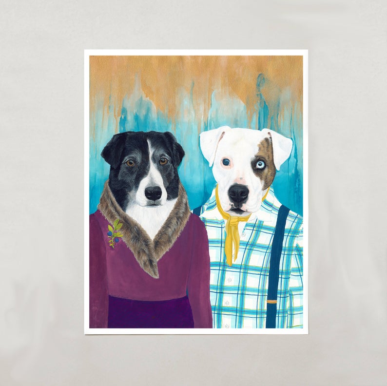 Two Dogs Art Print