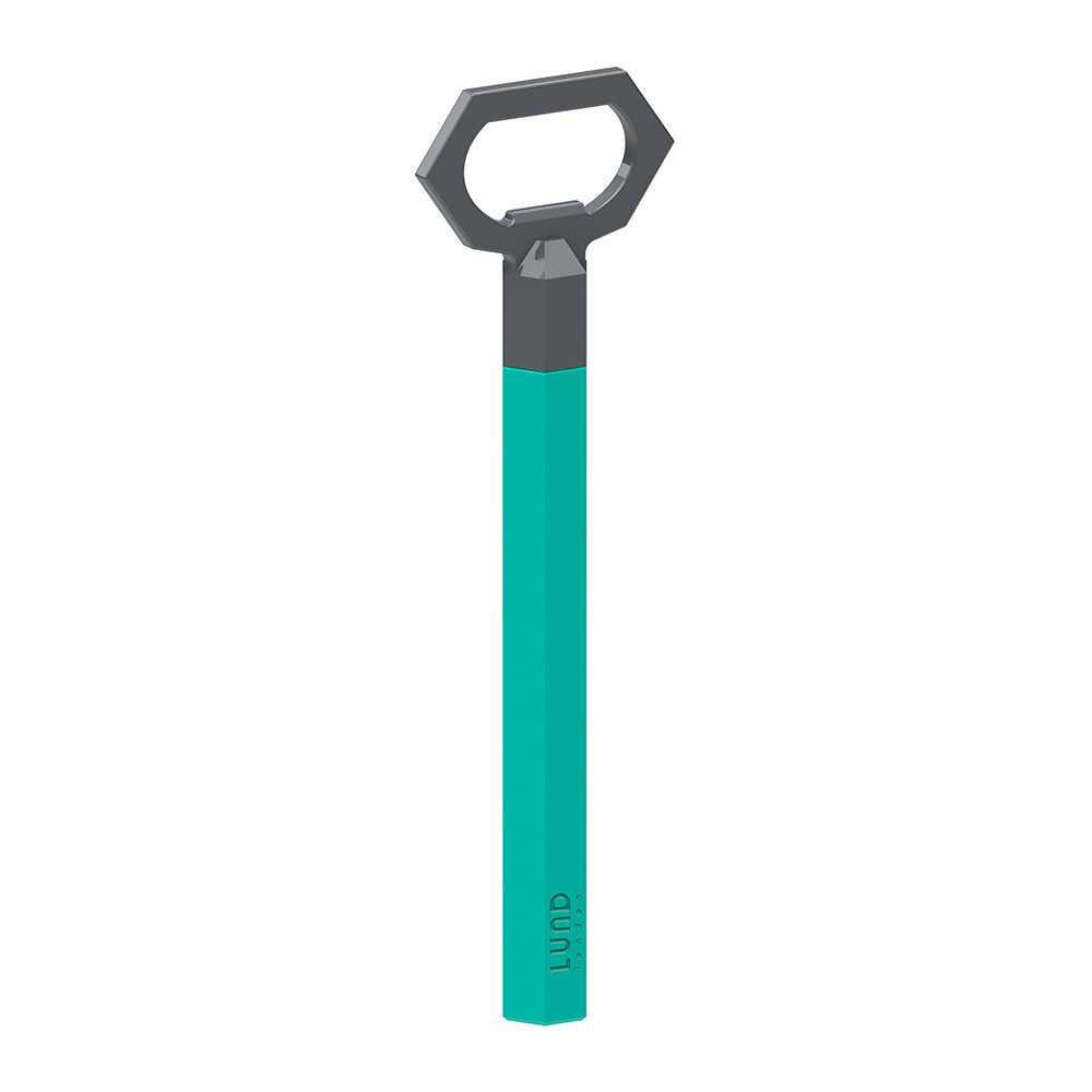 Skittle Bottle Opener - Turquoise & Dark Gray